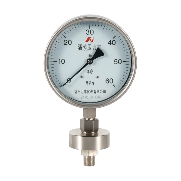 全不锈钢隔膜压力表高压60MPa