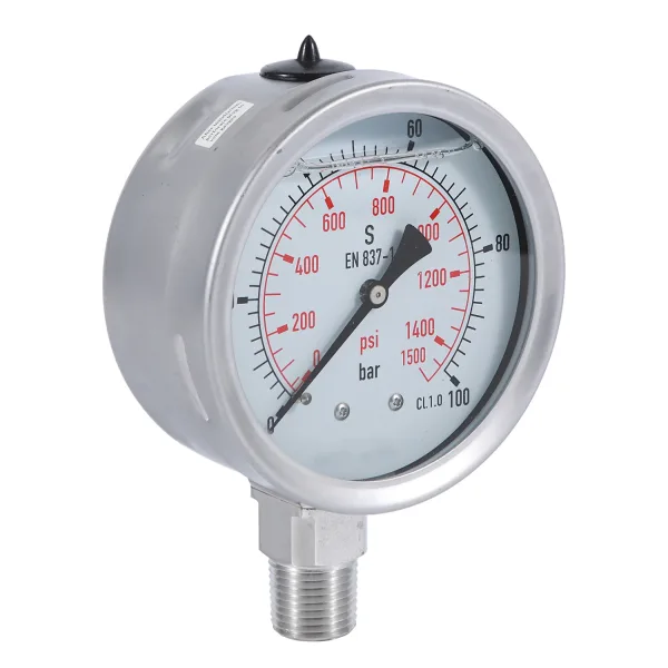 EN 837全不锈钢安全型压力表