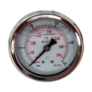 不锈钢硅油填充EN837-1压力表